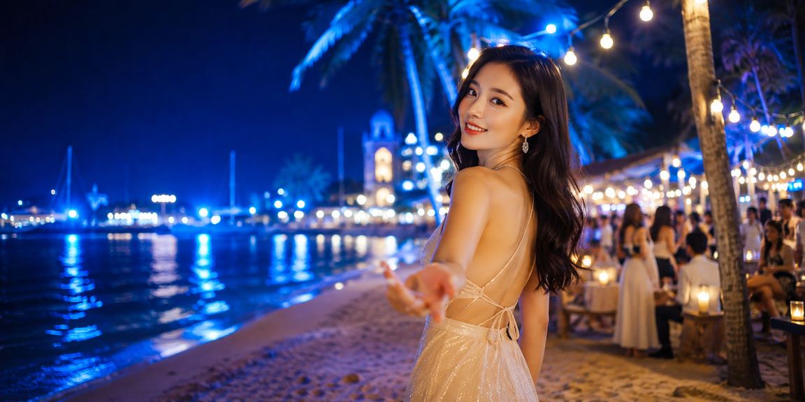 Người dùng tại bãi biển Phú Quốc tra cứu hỗ trợ cược thể thao trên điện thoại